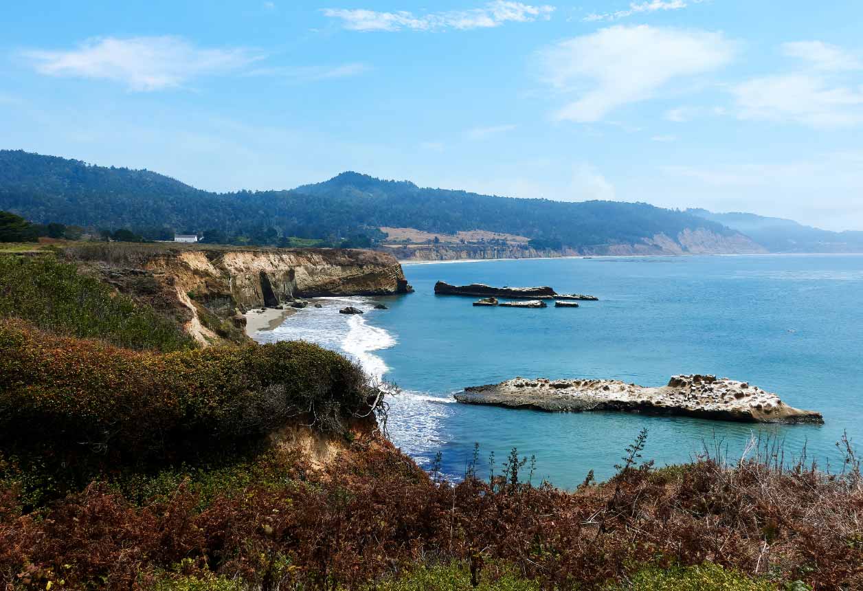 Cliff next to a beach