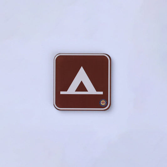 Camp Sign Square Magnet